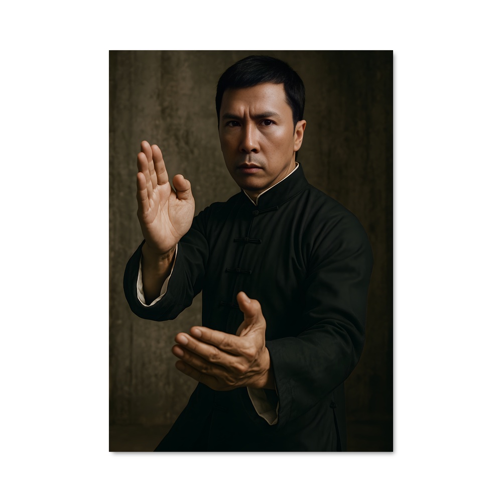 Poster Donnie Yen en costume noir